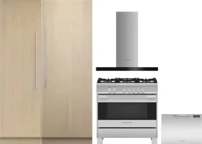 5 Piece Package Includes Refrigerator, Freezer, Range, Hood And Dishwasher